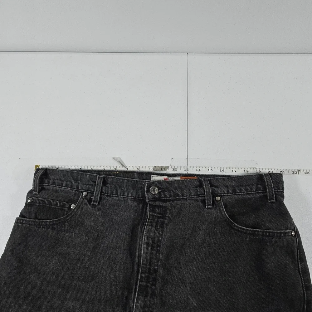Levi orange tab 540 Relaxed Black Denim Shorts Mens 42 Made in USA orange